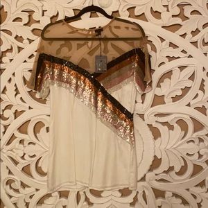 NBD sequin Tshirt dress